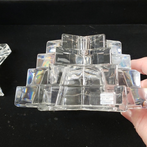 WMF Lead Crystal Candleholders - Picture 5 of 6